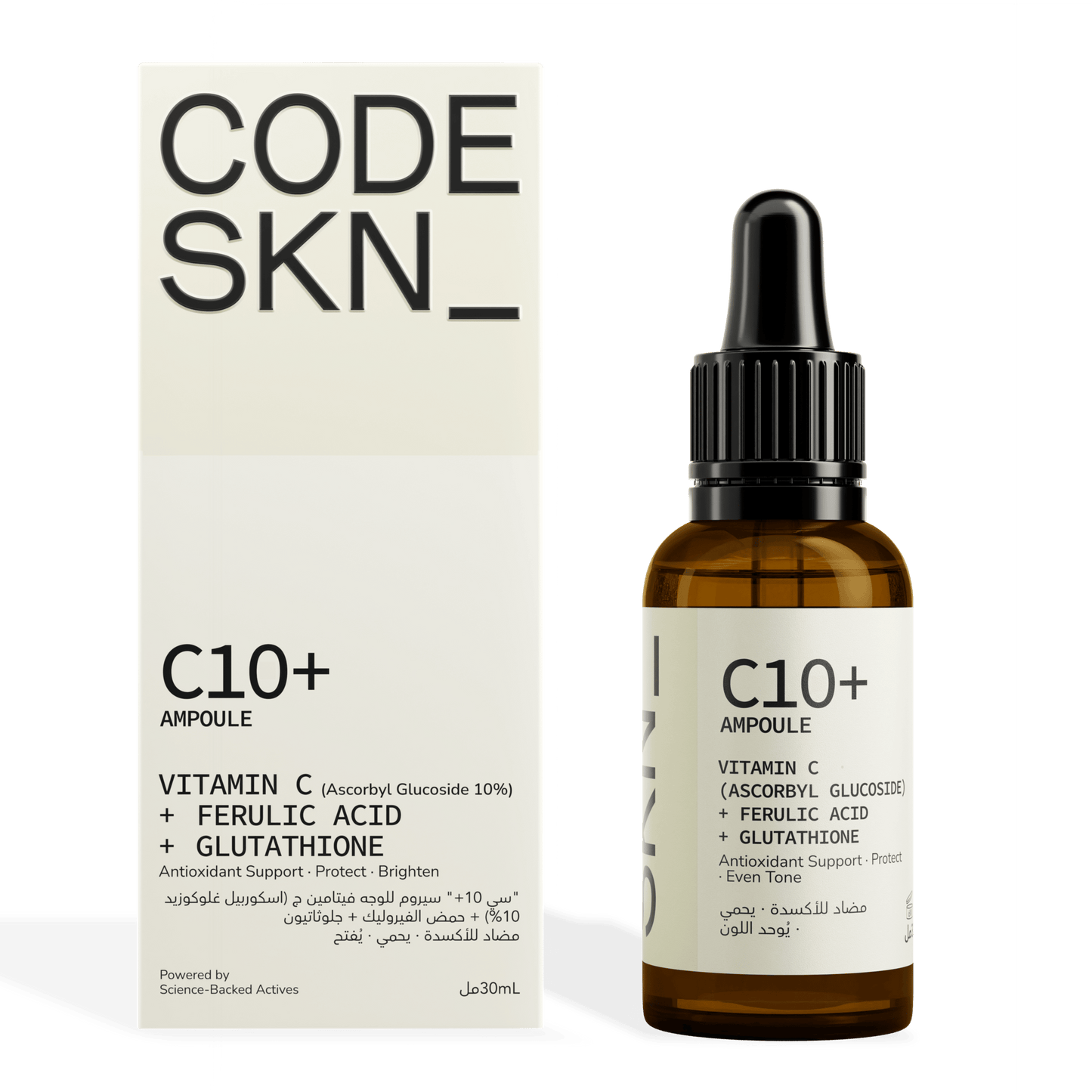 C10+: Vitamin C (Ascorbyl Glucoside) 10% + Glutathione